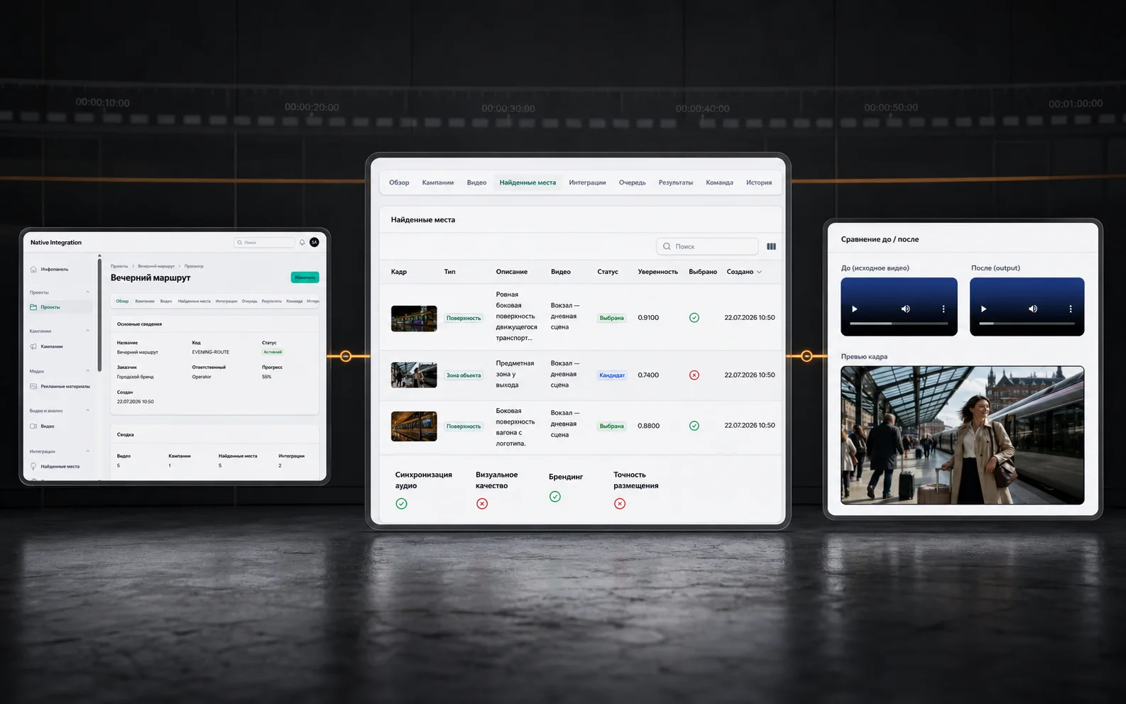 Native Integration — AI-платформа нативной рекламы в видео — скриншот 1